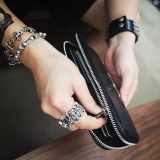 最高品質 クロムハーツ イタリア製トップレイヤー牛革 925スターリングシルバーのアクセサリー 財布 カップルハンドバッグ激安 通販