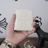 最高品質 クロムハーツ 財布 イタリア輸入牛革 クラシッククロス シルバー925アクセサリー カードホルダー コンパクト小銭入れ 激安 通販