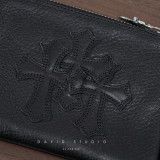 最高品質 クロムハーツ 財布 タイニー ZIP 1セメタリークロスパッチ ウォレット 激安 通販 925シルバー/本革(レザー)