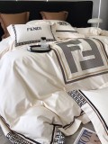 人気 フェンディ　掛け布団カバーセット4点　ダブルサイズ/キングサイズベッド　綿生地ベッドカバー 新居寝具用品