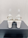 Chanelシャネル通販23Ss チャンキーヒール チェーンバックエアサンダル