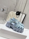 大人気Pradaプラダ ローマン ブレイド プラットフォーム ラバー サンダル