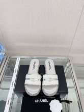 Chanelシャネル春夏新作23Ssロープソール シープスキン スライド