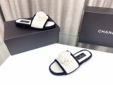最新Chanelシャネル23Ss春夏 ニット カメリア スリッポン