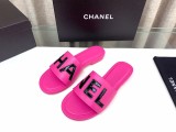 Chanelシャネル偽物23Ss レターバックル フラットスリッパ