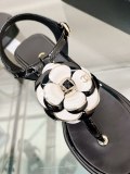 Chanelシャネル23Ss 新作配色カメリアヘリンボーンサンダルコピー