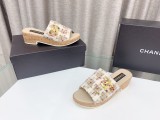 入手困難Chanelシャネル23Ss木目調ウォータープラットフォームスリッパ