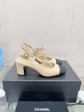 n級 おすすめChanelシャネル23Ss チャンキーヒール チェーンバックエアサンダル