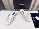 最新Chanelシャネル23Ss木目調ウォータープラットフォームスリッパ