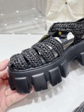素敵なPradaプラダ ローマン ブレイド プラットフォーム ラバー サンダル