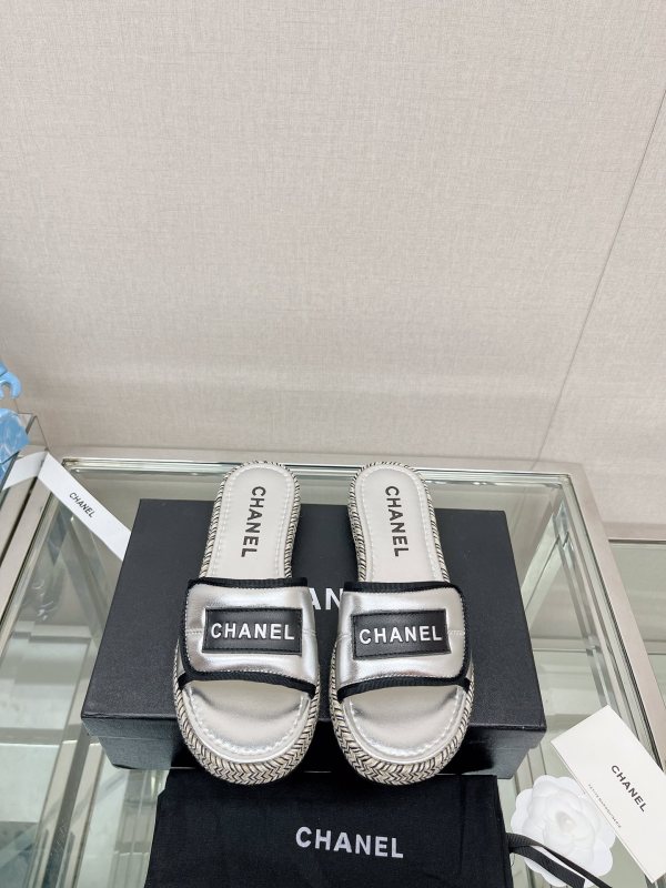 Chanelシャネル偽物23Ssロープソール シープスキン スライド