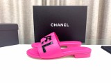 Chanelシャネル偽物23Ss レターバックル フラットスリッパ
