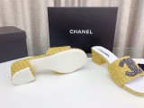 高品質Chanelシャネル23Ss ビッグダブルC ウールワードスリッパ