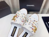 最新Chanelシャネル23Ss木目調ウォータープラットフォームスリッパ