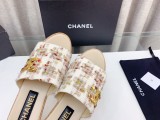 入手困難Chanelシャネル23Ss木目調ウォータープラットフォームスリッパ