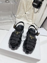 素敵なPradaプラダ ローマン ブレイド プラットフォーム ラバー サンダル