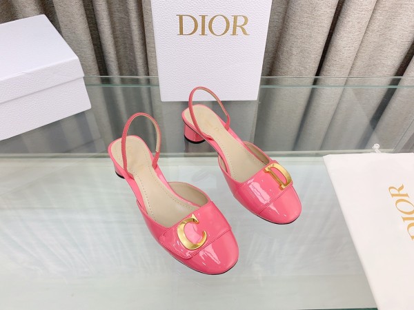 大人気DIOR ディオールチャンキースリングバックサンダル