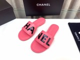 n級 おすすめChanelシャネル23Ss レターバックル フラットスリッパ