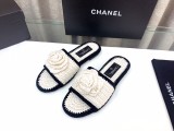 最新Chanelシャネル23Ss春夏 ニット カメリア スリッポン