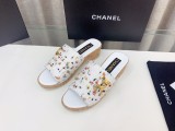 最新Chanelシャネル23Ss木目調ウォータープラットフォームスリッパ