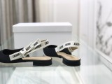 超話題!DIOR ディオールウェビングレターロゴハイヒールスクエアトゥサンダル