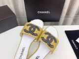 ★超人気Chanelシャネル23Ss ビッグダブルC ウールワードスリッパ