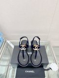 大人気Chanelシャネル23Ss 新作 ジェムストーン ダブルC ビーチサンダル