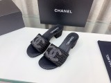 Chanelシャネル23Ss ビッグダブルC ウールワードスリッパコピー
