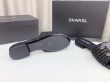 Chanelシャネル偽物23Ss ビッグダブルC ウールワードスリッパ