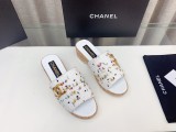 最新Chanelシャネル23Ss木目調ウォータープラットフォームスリッパ