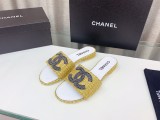 ★超人気Chanelシャネル23Ss ビッグダブルC ウールワードスリッパ
