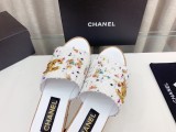 大人気Chanelシャネル23Ss木目調ウォータープラットフォームスリッパ
