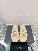 素敵なChanelシャネル23Ss 新作 クロスストラップ ラウンドバックル スリッパ