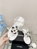 Chanelシャネル23Ss 新作配色カメリアヘリンボーンサンダル