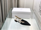 超話題!DIOR ディオールウェビングレターロゴハイヒールスクエアトゥサンダル