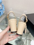 n級 おすすめChanelシャネル23Ss チャンキーヒール チェーンバックエアサンダル