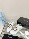 Chanelシャネル23Ss 新作配色カメリアヘリンボーンサンダル