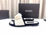 最新Chanelシャネル23Ss春夏 ニット カメリア スリッポン