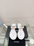 超話題!Chanelシャネル23Ss 新作 ジェムストーン ダブルC ビーチサンダル