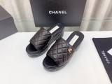 入手困難Chanelシャネル23Ss新作厚底スリッパ