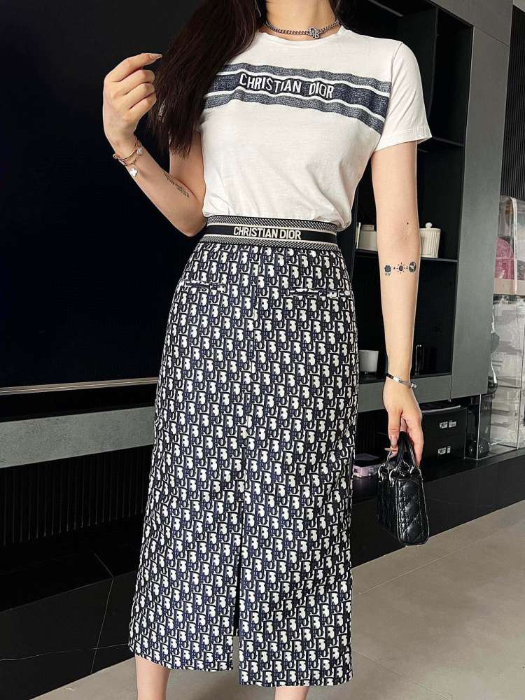 Diorディオール23SS 夏新作老眼ジャカードスカート|スーパーコピー