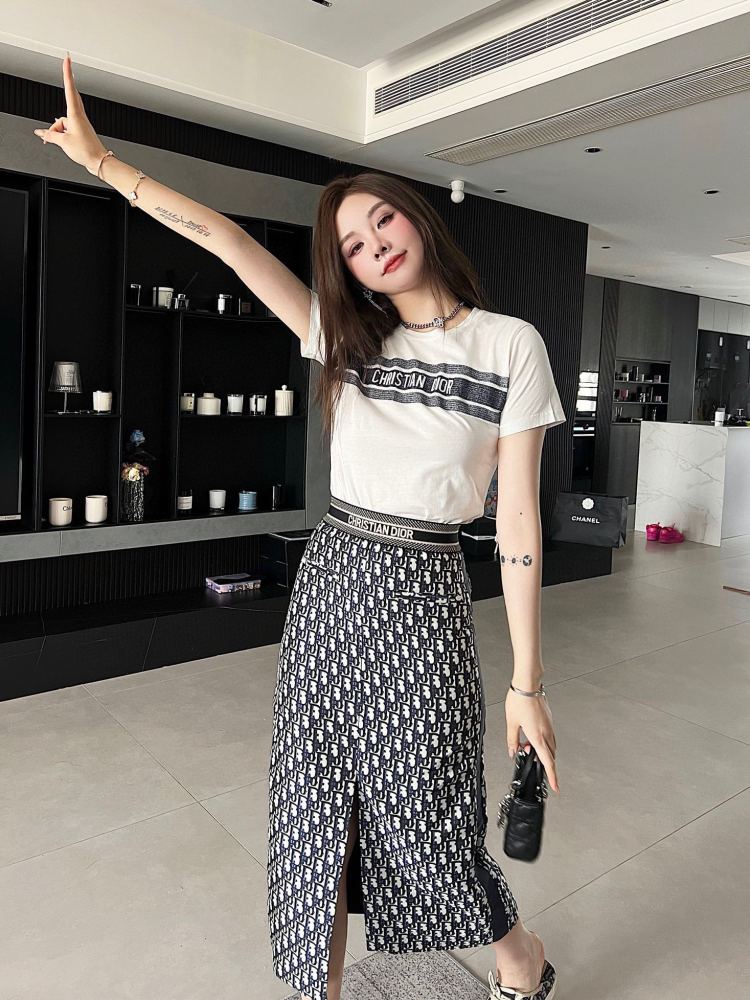 Diorディオール23SS 夏新作老眼ジャカードスカート|スーパーコピー