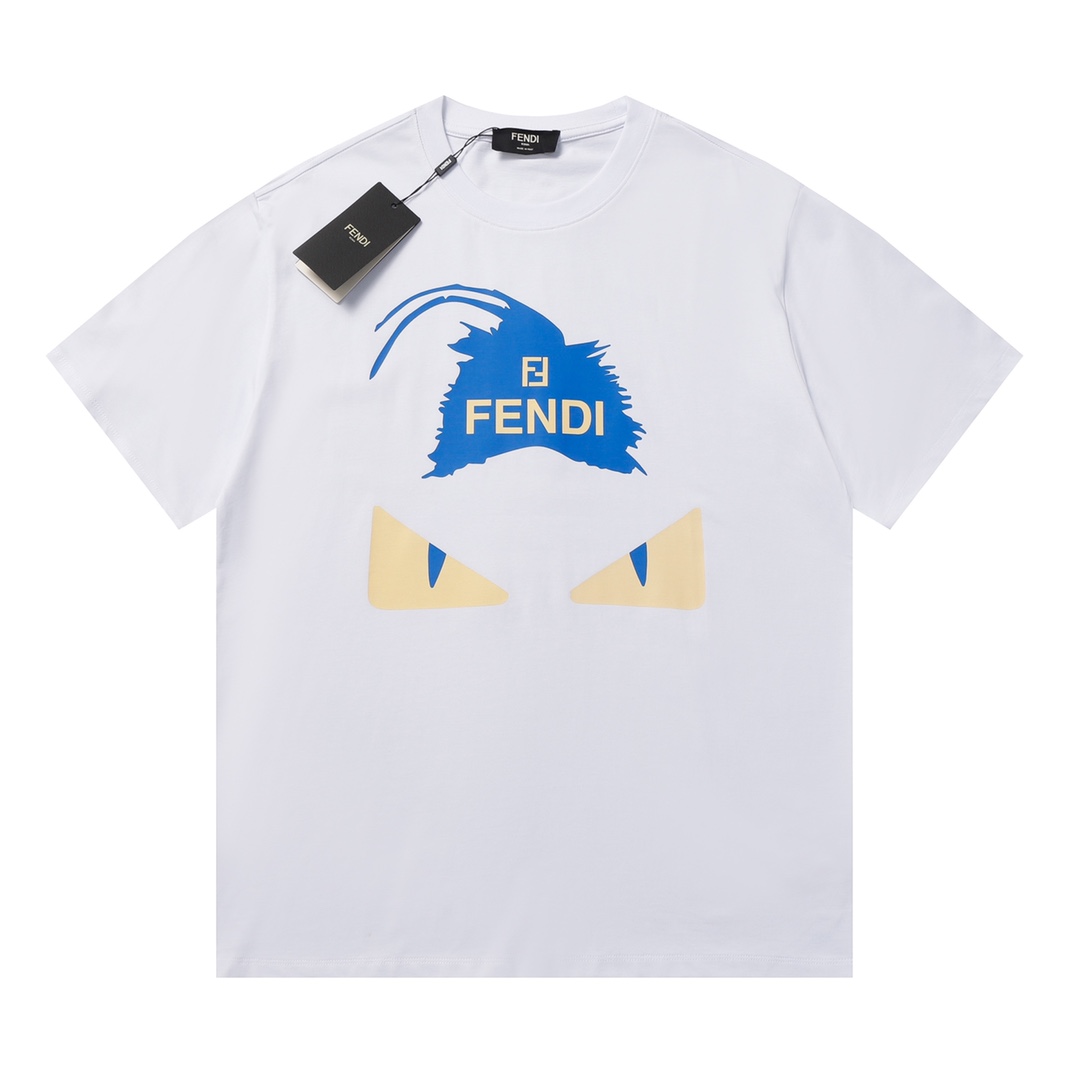 新品　FENDI  MonsterTシャツ　ブルー