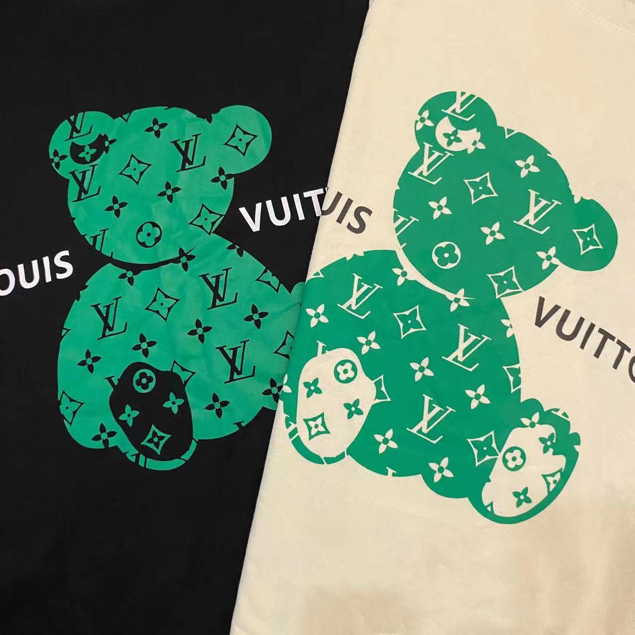 Louis Vuitton ルイヴィトンメンズとレディースクマプリント半袖T