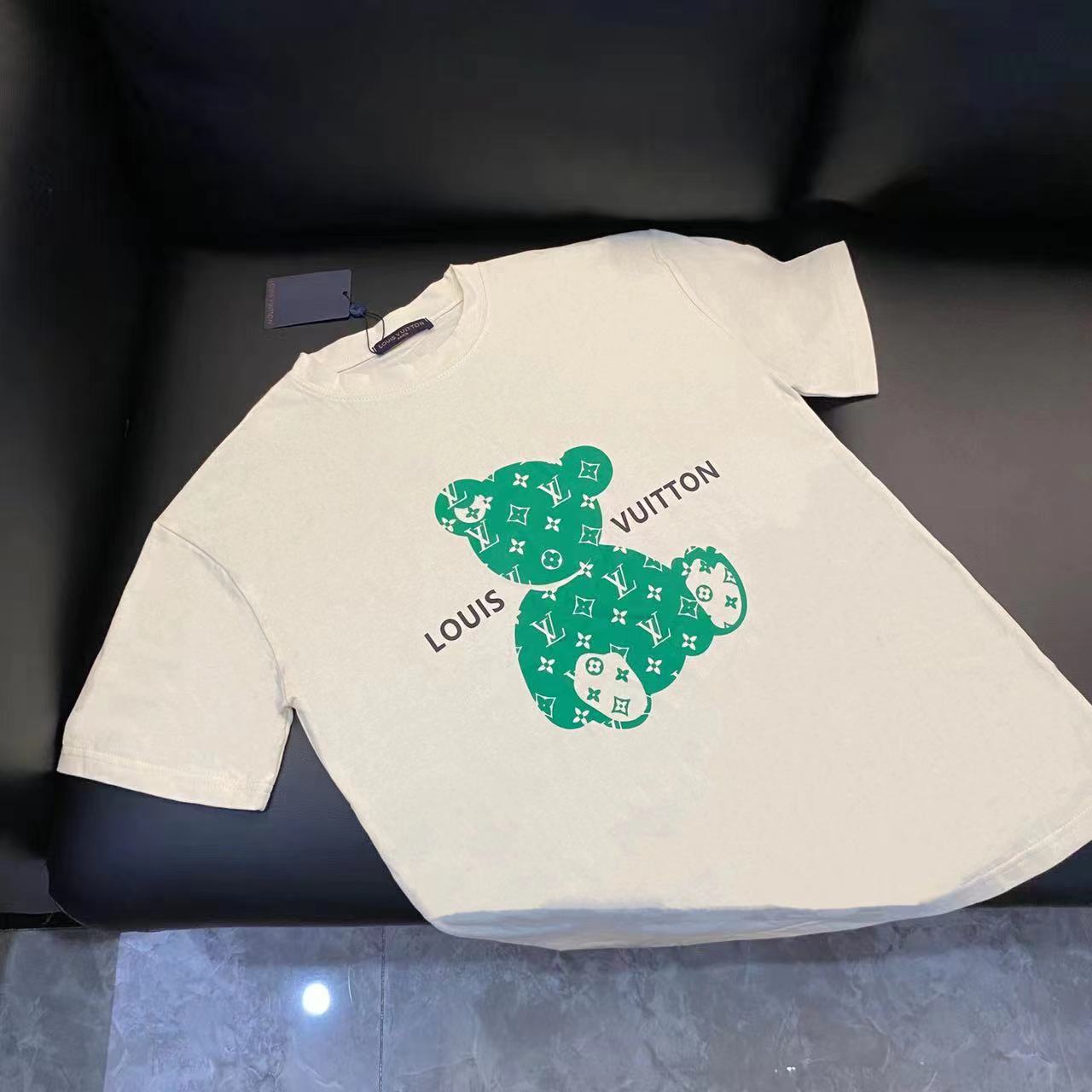Louis Vuitton ルイヴィトンメンズとレディースクマプリント半袖T