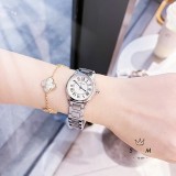 稀少 カルティエ n級品 ソリッドスチールベルトダブルボタンレディース腕時計3色