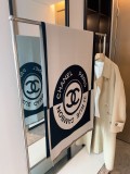 超奇跡の入荷☆ Chanelシャネル 偽物通販 定番カシミヤストール丸ロゴ両面ロングタオル