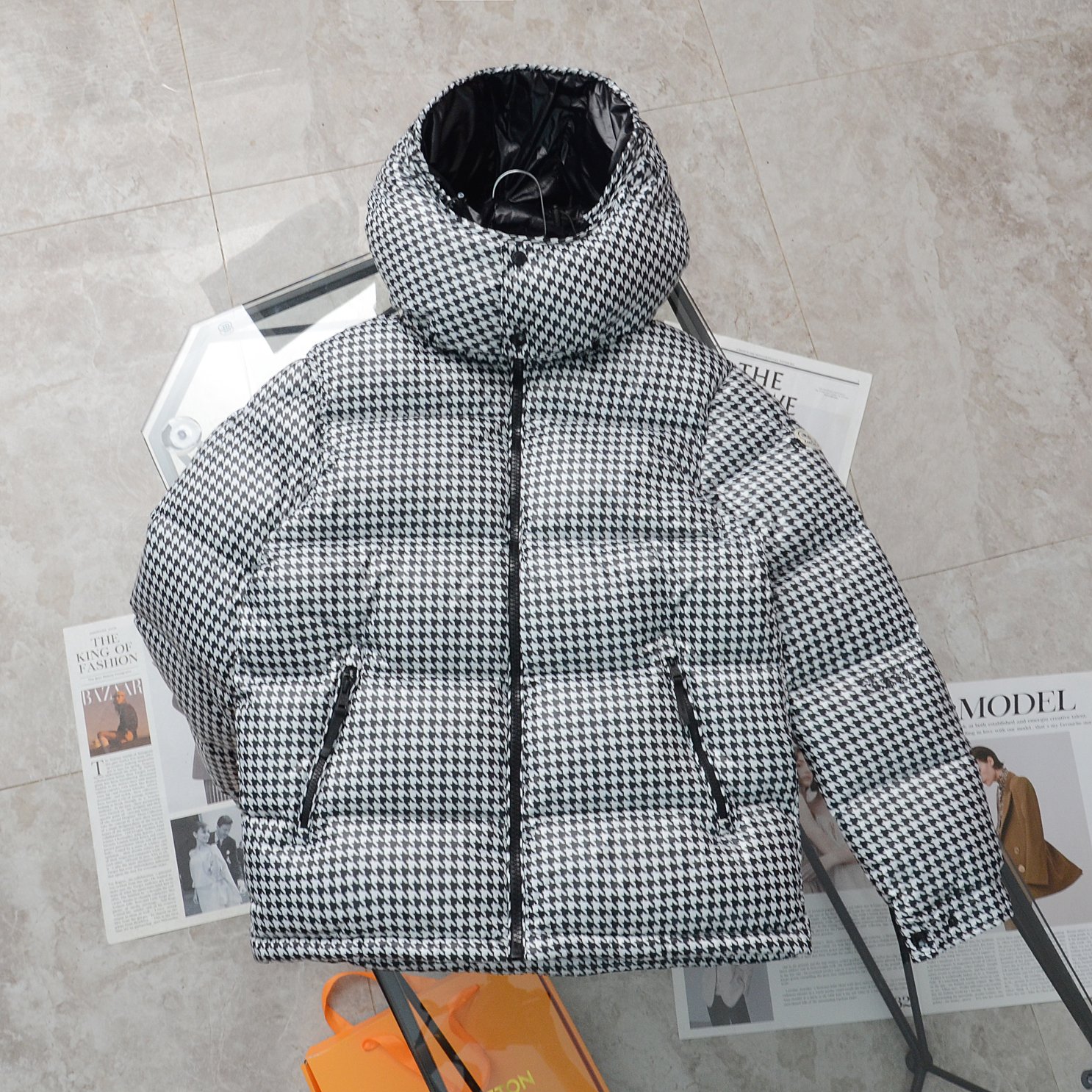 モンクレールMoncler ダウン藤原ヒロシ千鳥格子