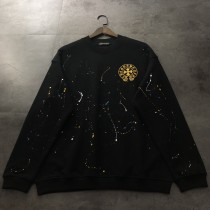 【話題商品！】クロムハーツ n級品 新しい十字架ペンキ点丸首衛衣