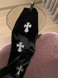 ★超人気 クロムハーツ n級品 厚手のベルベット刺繍レザーストレートパンツ